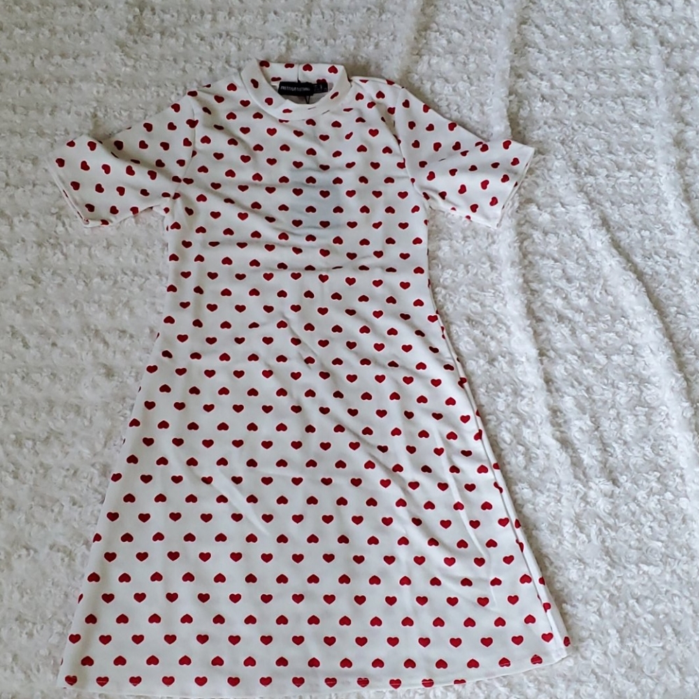 Heart Print T-Shirt Dress
